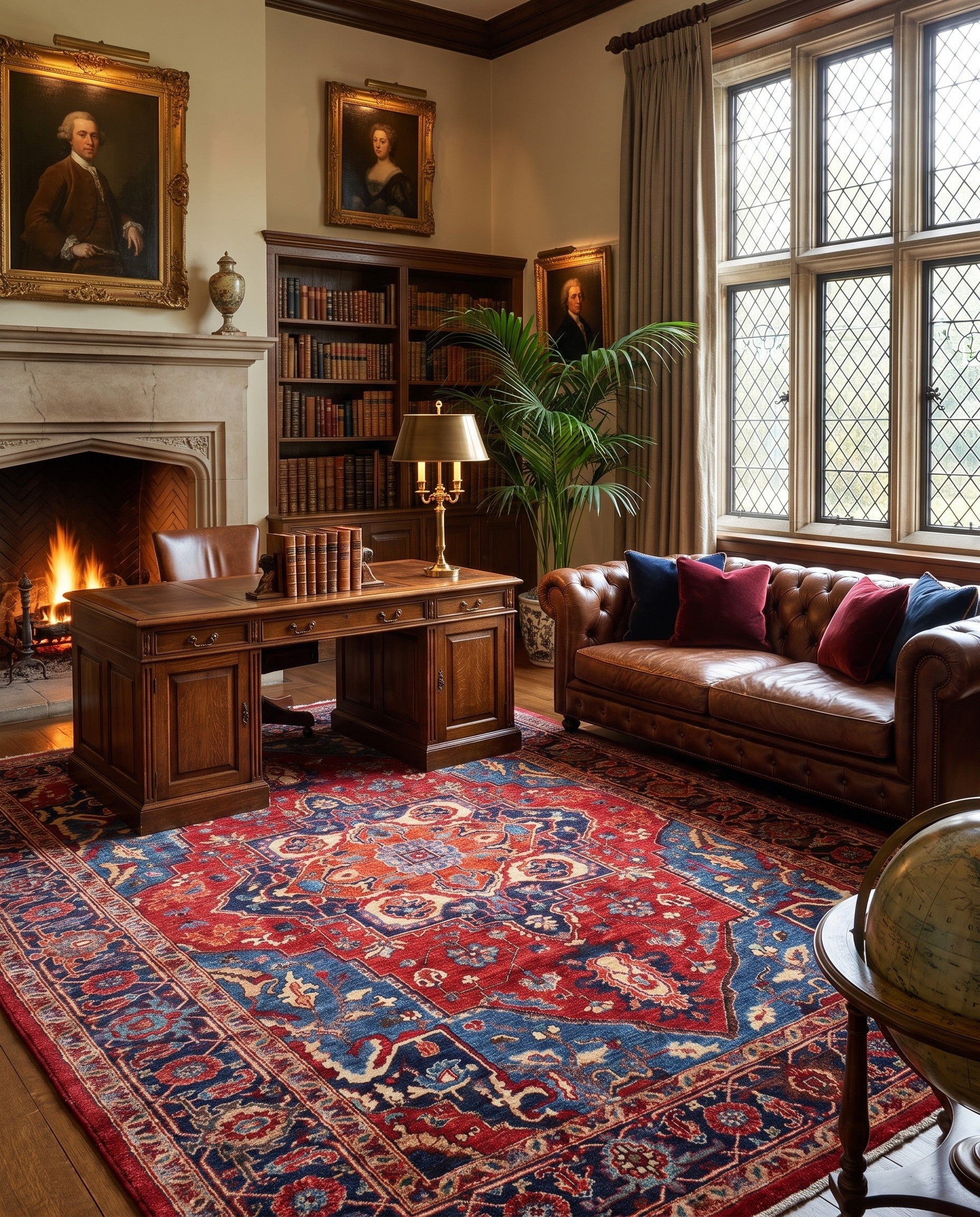6' 10 x 9' 9 Hand Knotted Heriz Rug