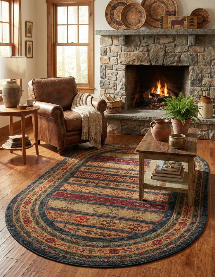 Detail image of 5' x 8' Kashkuli Gabbeh Oval Rug