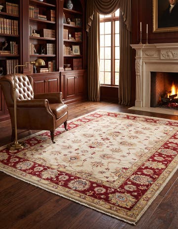 5' x 6' 7 Hand Knotted Ziegler Rug