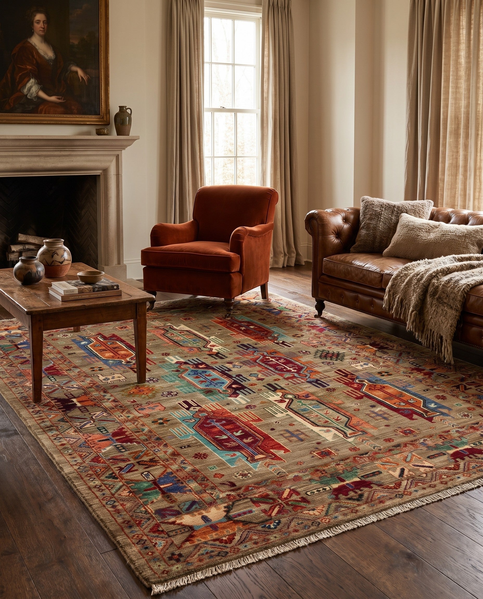 5' 1 x 6' 7 Hand Knotted Ariana Ziegler Rug