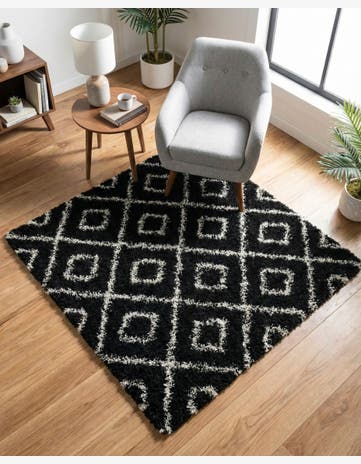 5' 3 x 5' 3 Trellis Shag Square Rug