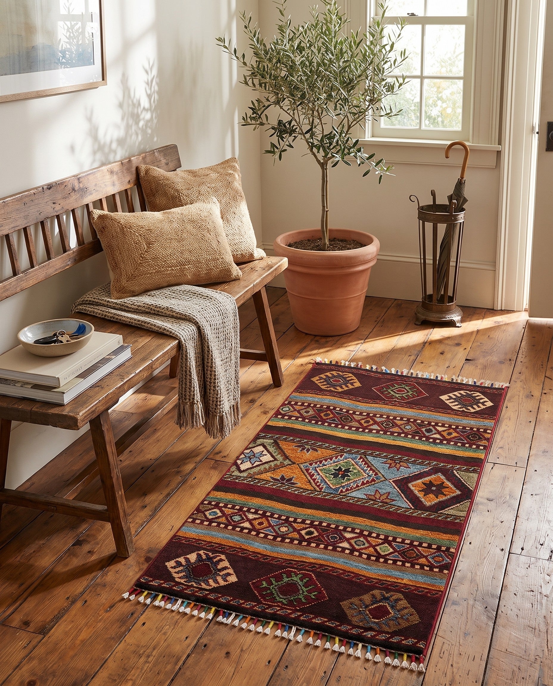 1' 10 x 3' 5 Hand Knotted Kazak Rug