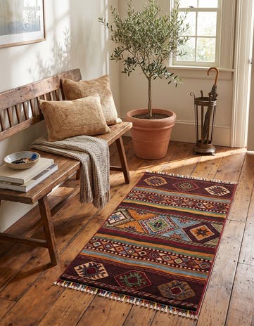 1' 10 x 3' 5 Hand Knotted Kazak Rug