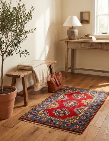 1' 11 x 2' 11 Hand Knotted Kazak Rug
