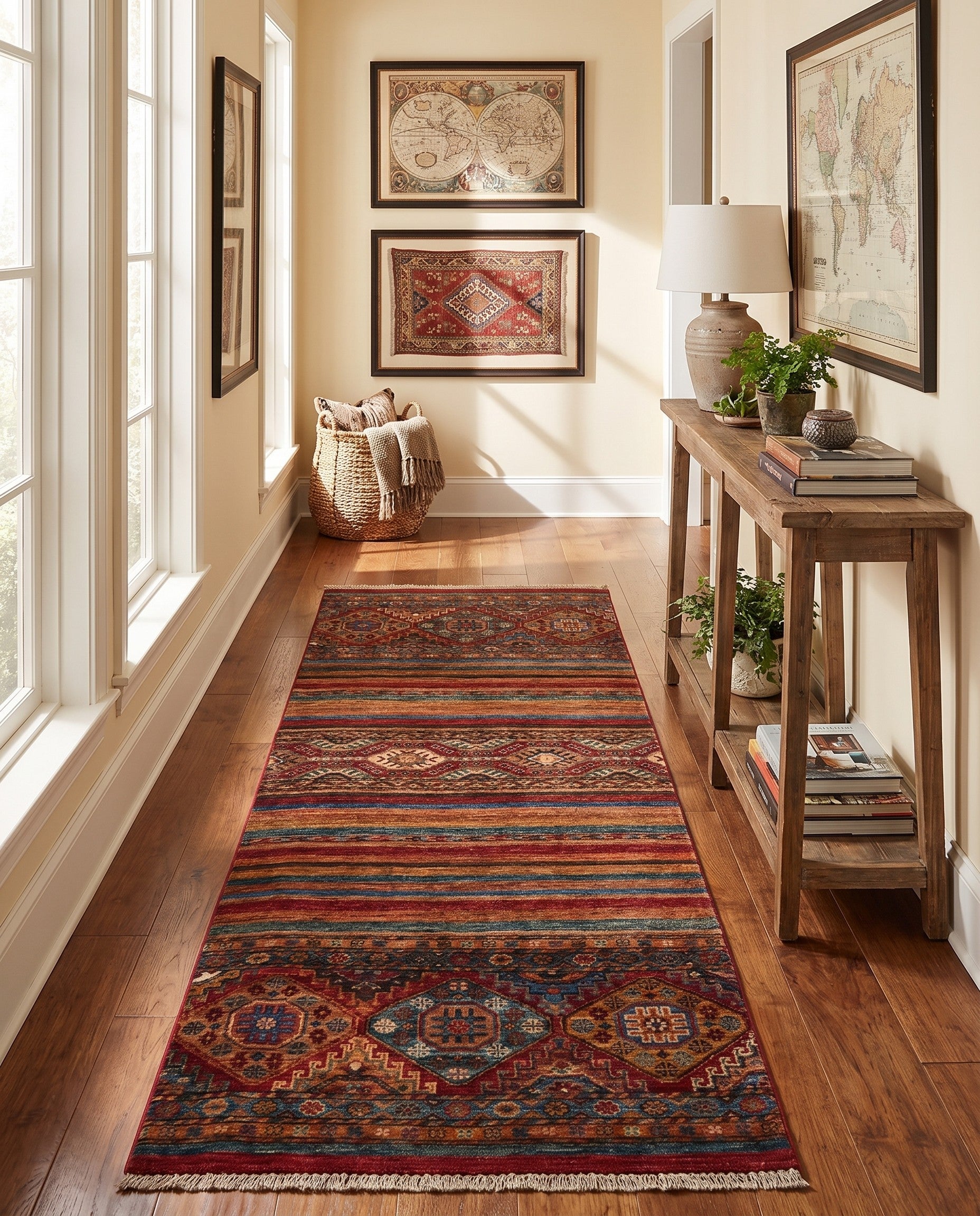 2' 7 x 6' 8 Hand Knotted Kazak Runner Rug