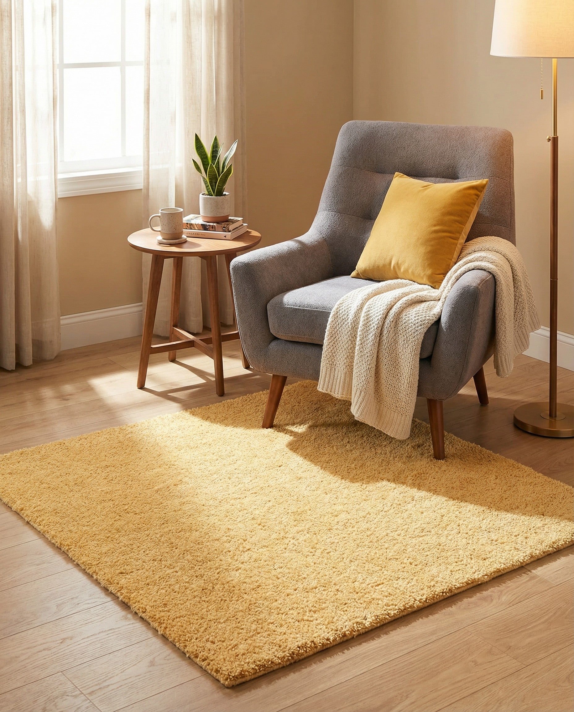 3' x 3' Zermatt Shag Square Rug