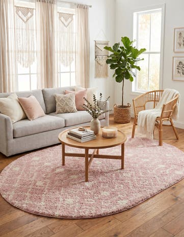 7' 10 x 10' Moroccan Trellis Shag Oval Rug
