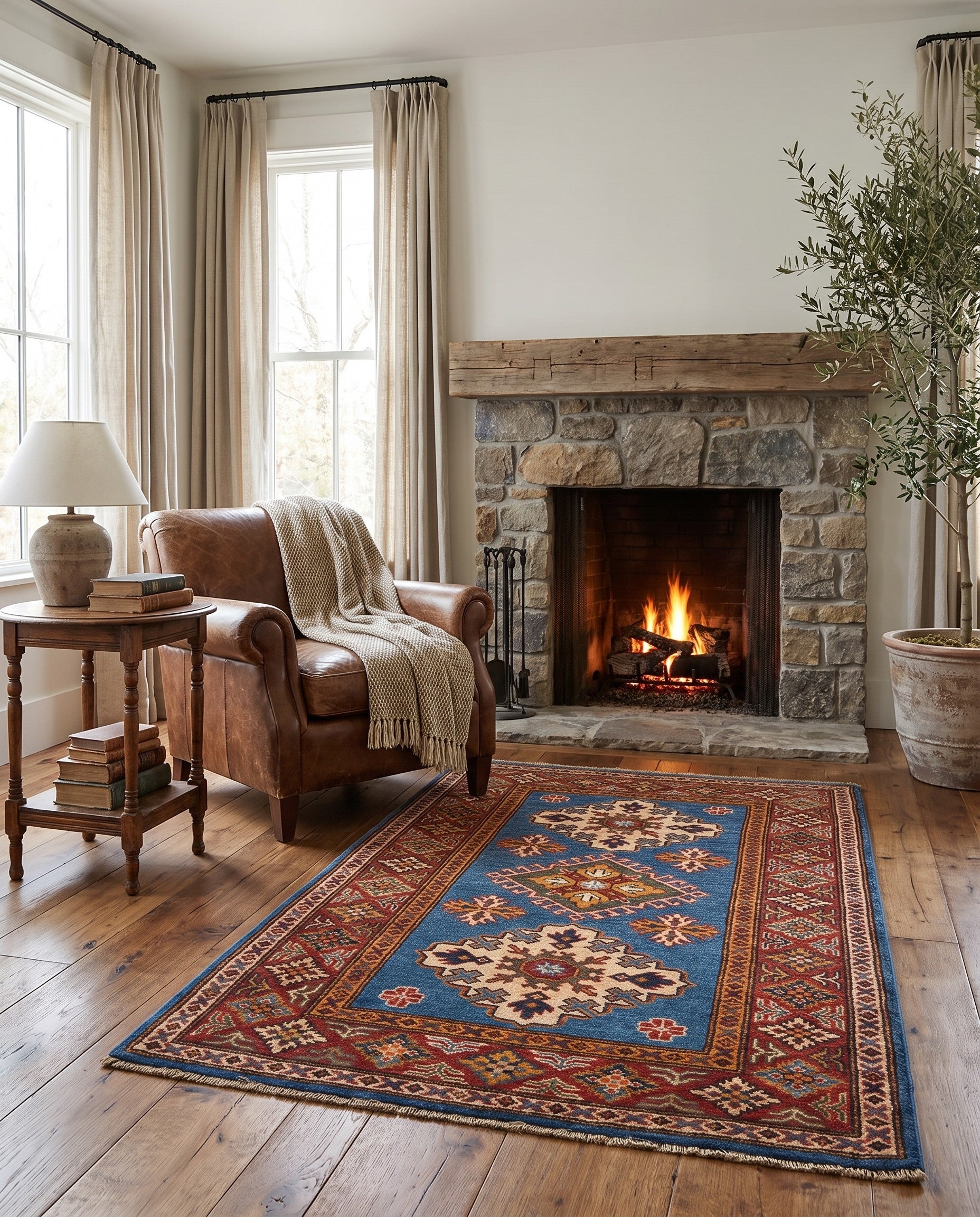 2' 8 x 4' Hand Knotted Kazak Rug