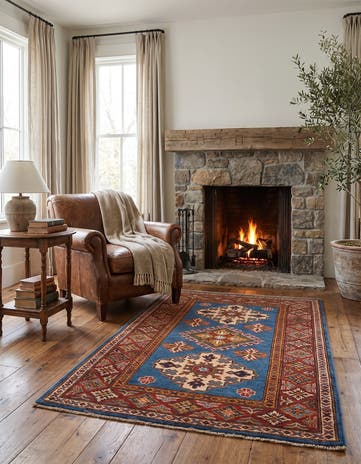 2' 8 x 4' Hand Knotted Kazak Rug