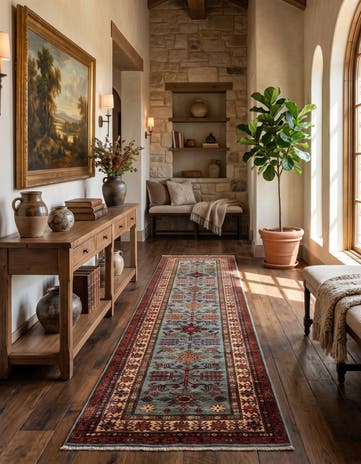 2' 8 x 11' Hand Knotted Kazak Runner Rug