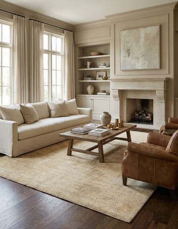 8' 5 x 10' 2 Hand Knotted Oushak Wool Rug