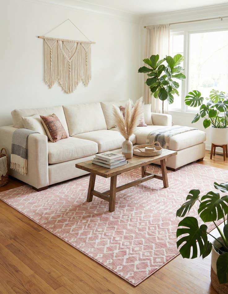 Detail image of 10' x 13' Bohemian Trellis Rug