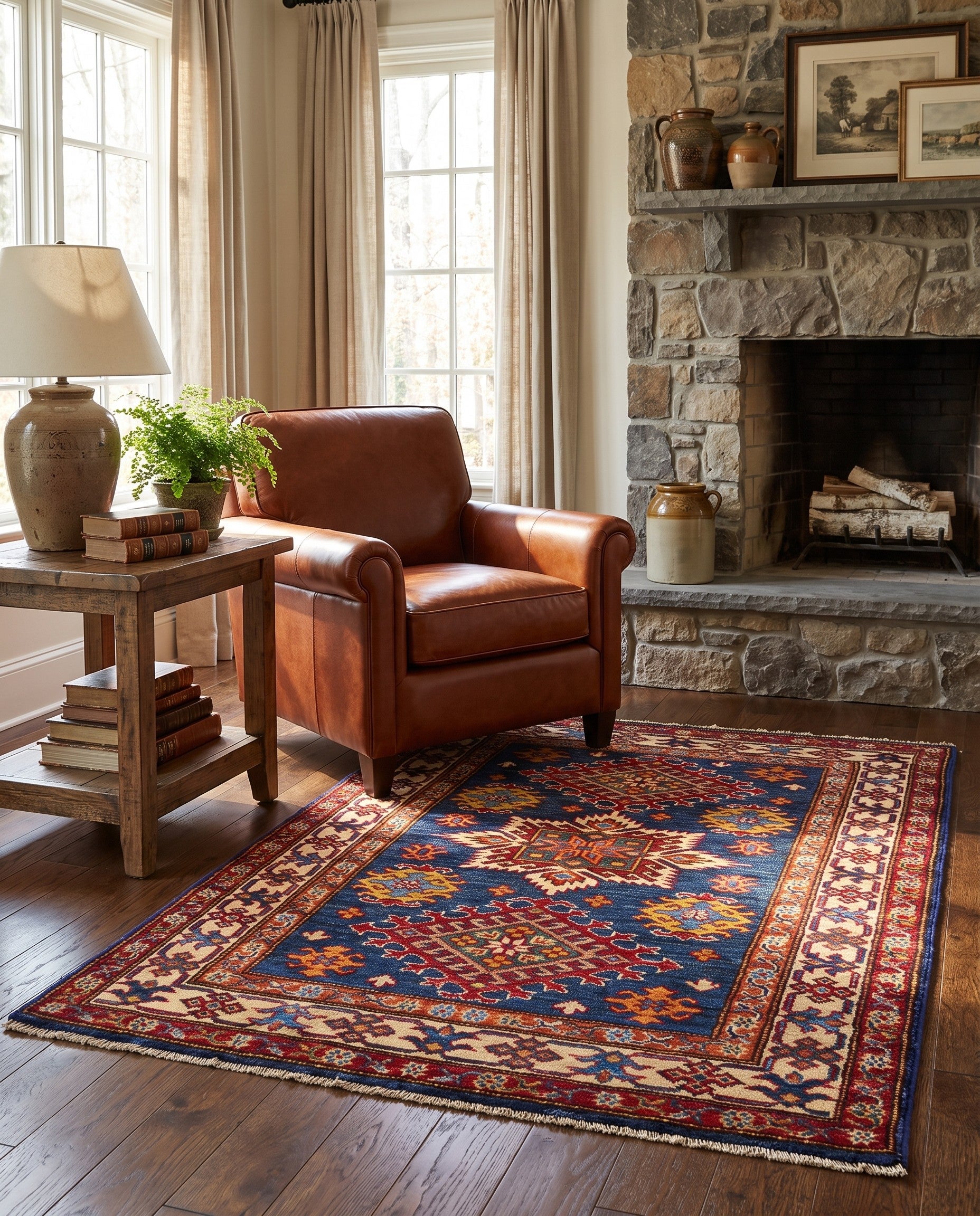 2' 11 x 4' 1 Hand Knotted Kazak Rug