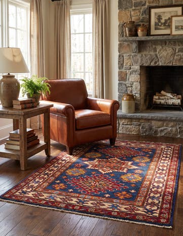 2' 11 x 4' 1 Hand Knotted Kazak Rug