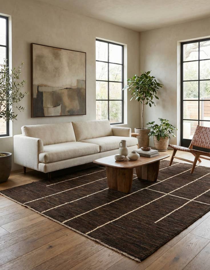 Detail image of 5' 8 x 7' 10 Hand Knotted Moroccan Wool Rug