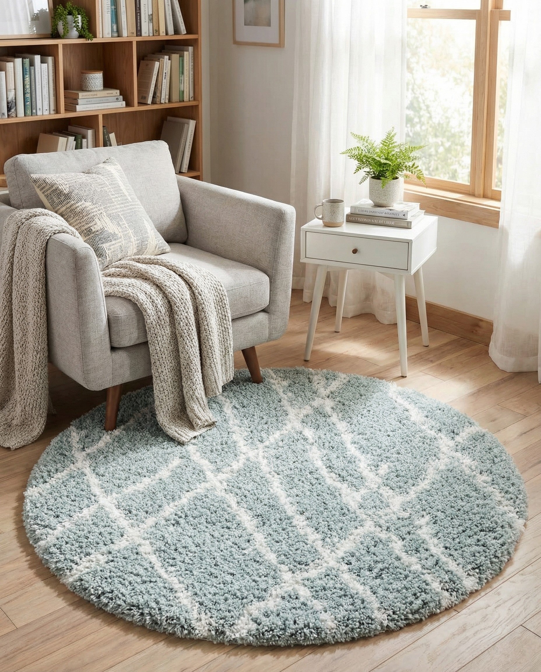 3' 3 x 3' 3 Soft Touch Shag Round Rug