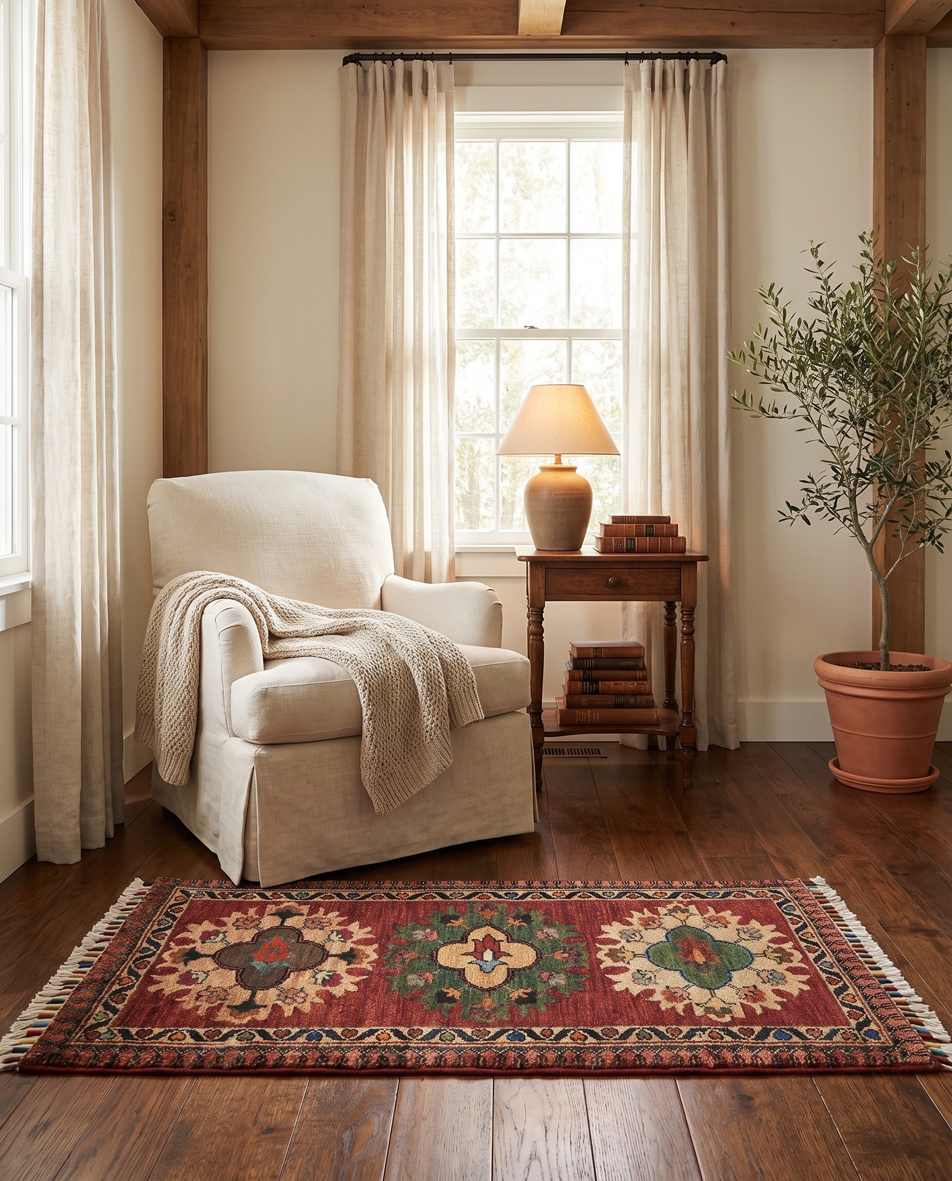 1' 8 x 3' 4 Hand Knotted Ariana Ziegler Rug