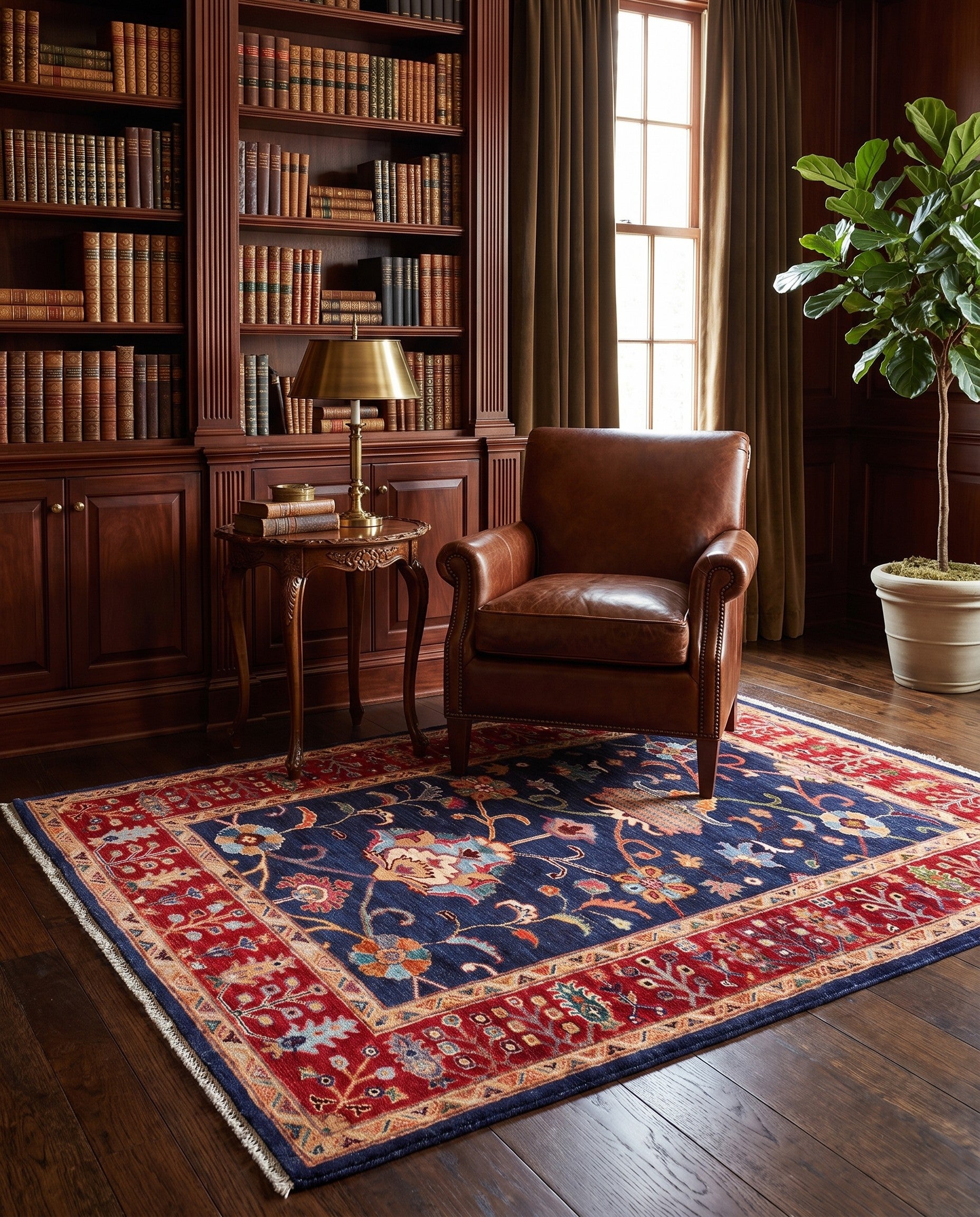 4' x 5' 10 Hand Knotted Ariana Ziegler Rug