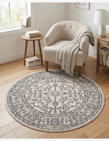 3' 3 x 3' 3 Eco Traditional Round Rug