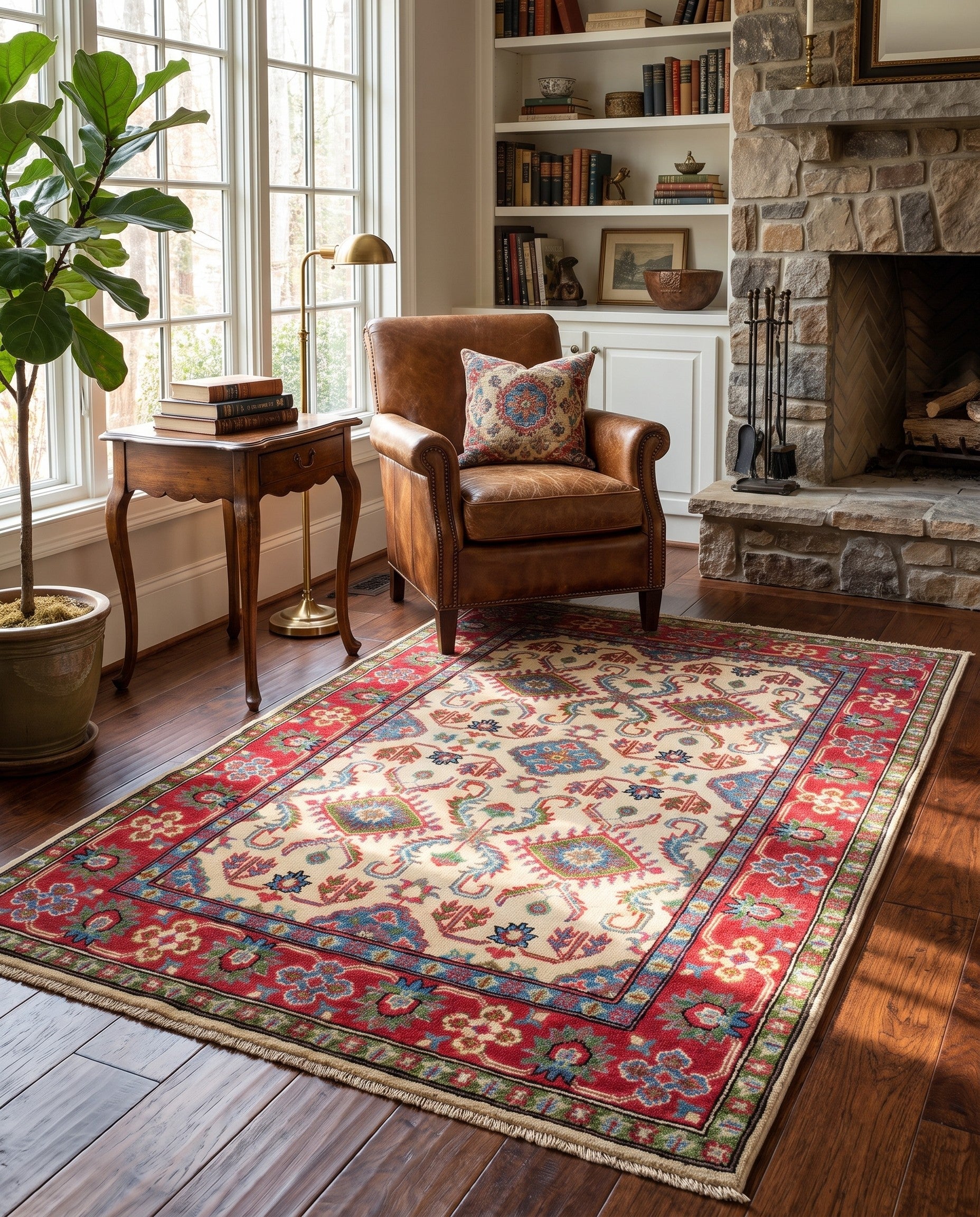3' 10 x 5' 10 Hand Knotted Kazak Rug