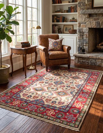 3' 10 x 5' 10 Hand Knotted Kazak Rug