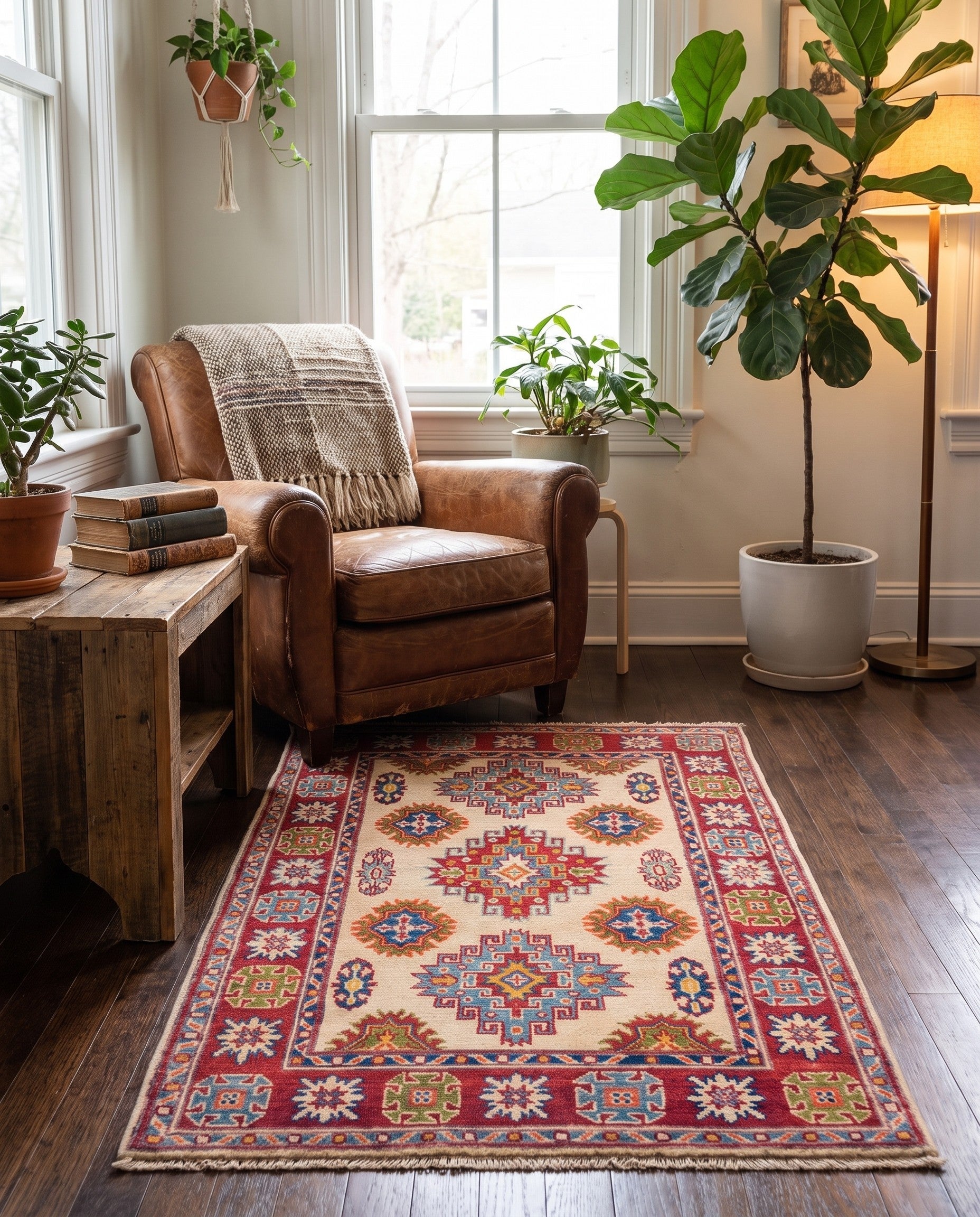 2' 7 x 4' 1 Hand Knotted Kazak Rug
