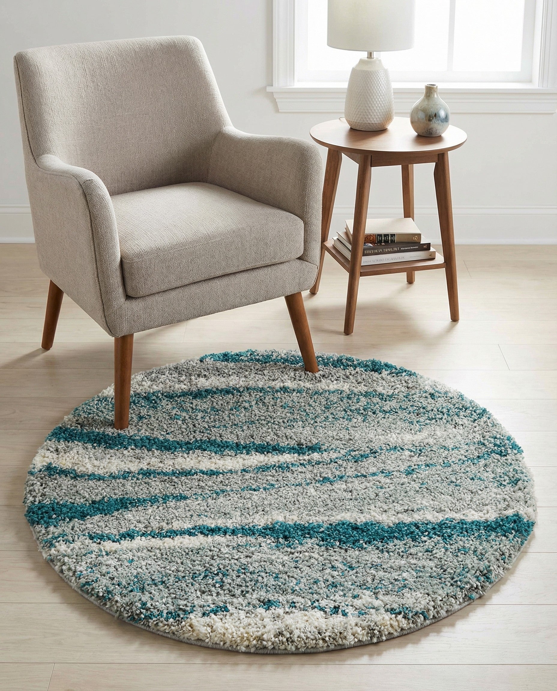  3' 3 x 3' 3 Soft Touch Shag Round Rug