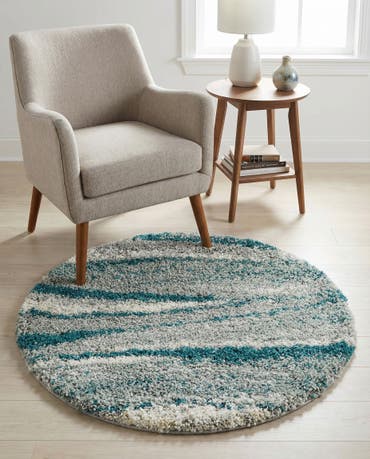  3' 3 x 3' 3 Soft Touch Shag Round Rug