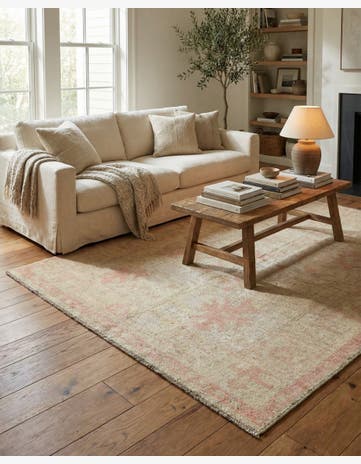 5' x 6' 9 Hand Knotted Oushak Wool Rug