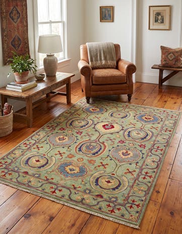 4' 1 x 5' 10 Hand Knotted Kazak Rug