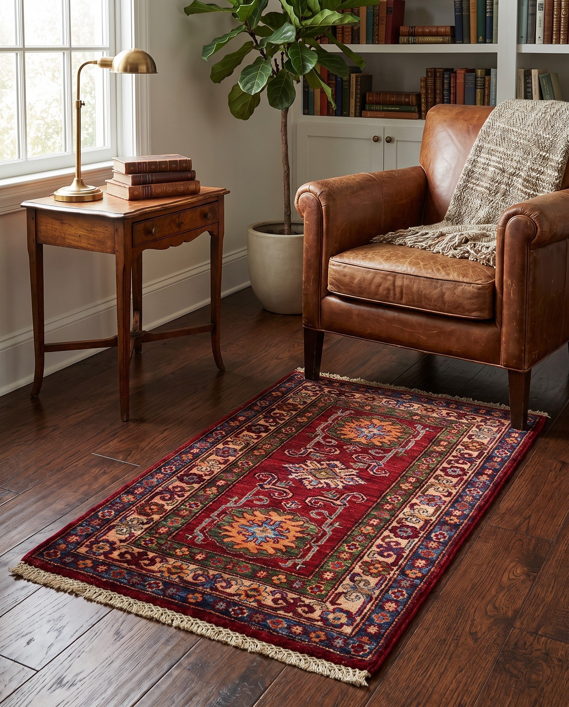 2' x 3' 1 Hand Knotted Kazak Rug