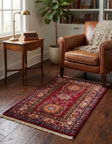 2' x 3' 1 Hand Knotted Kazak Rug