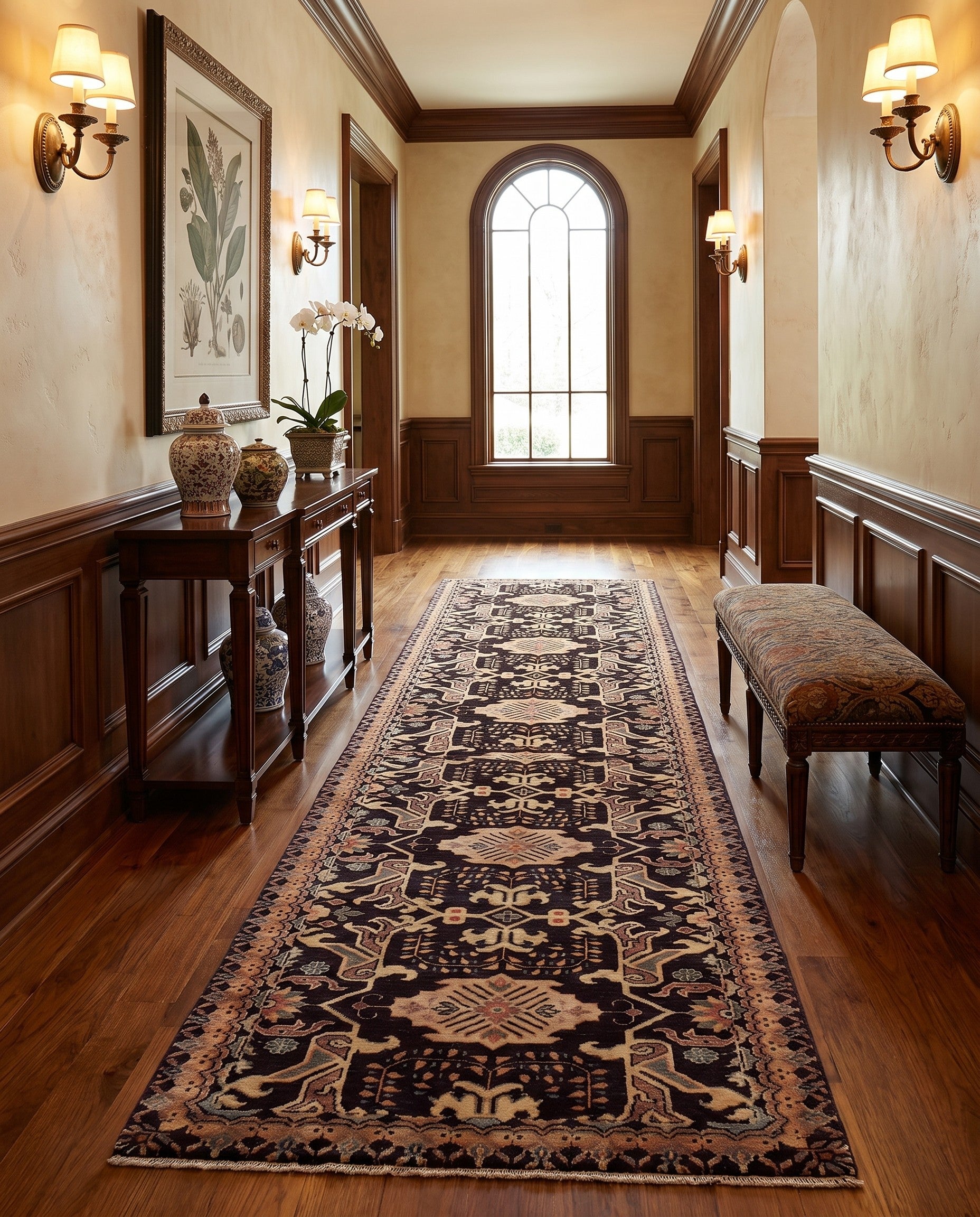 2' 11 x 11' 10 Hand Knotted Peshawar Ziegler Runner Rug