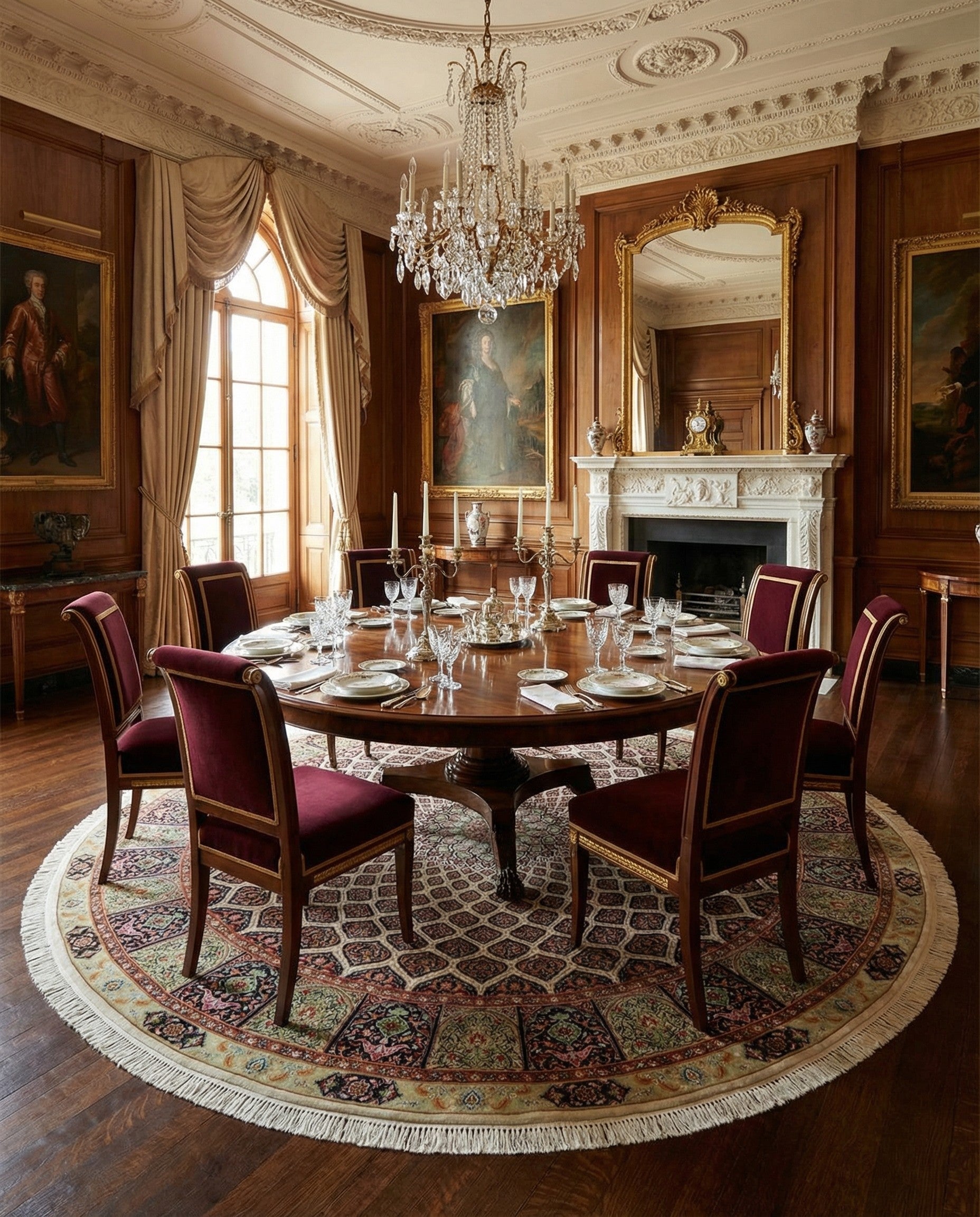 13' 3 x 13' 3 Hand Knotted Tabriz Persian Round Rug