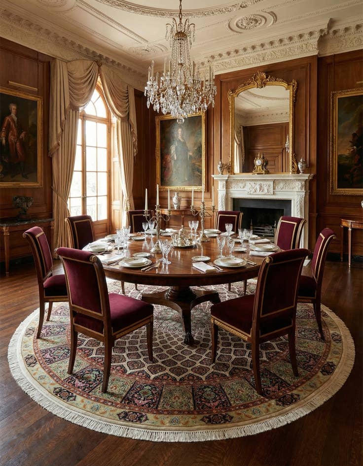 Detail image of 13' 3 x 13' 3 Hand Knotted Tabriz Persian Round Rug