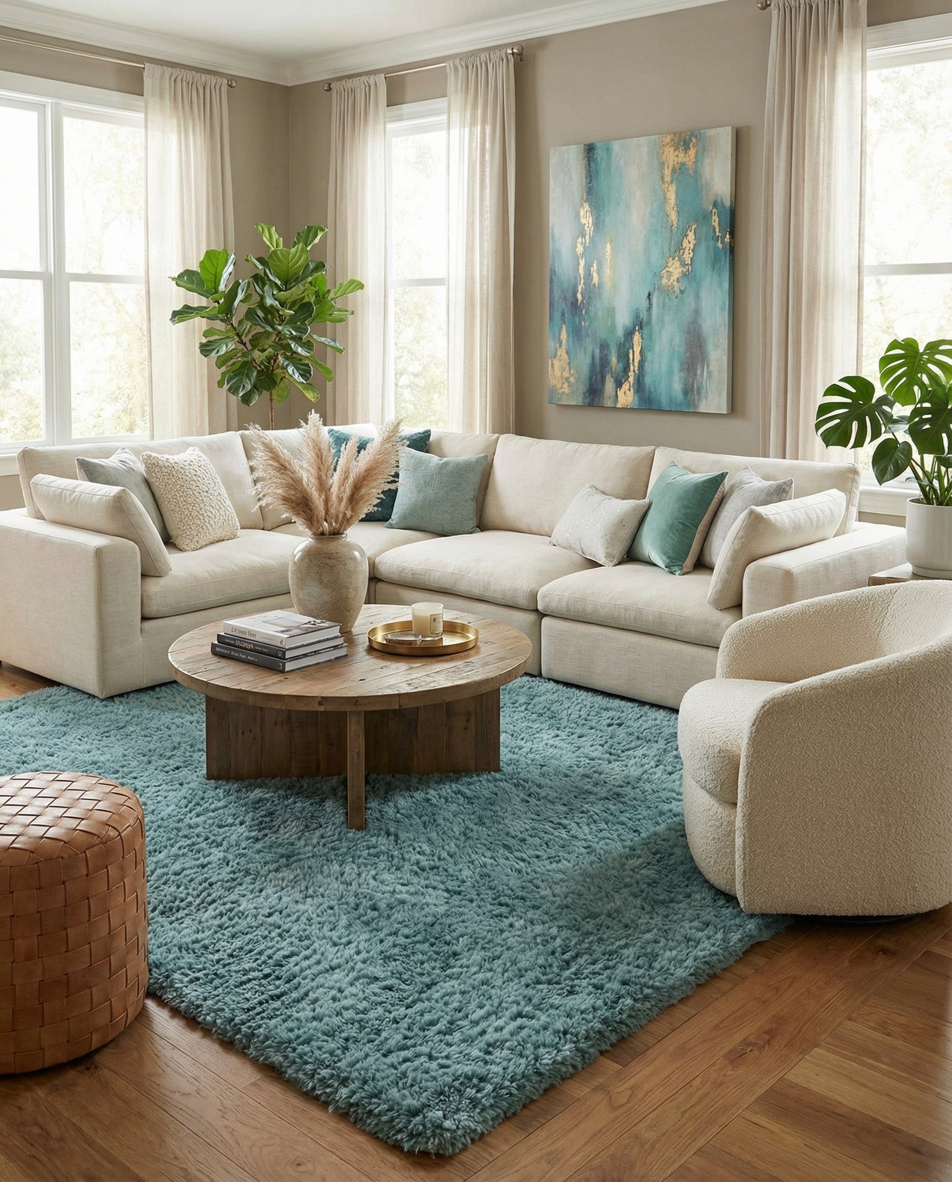 8' x 8' Infinity Shag Square Rug