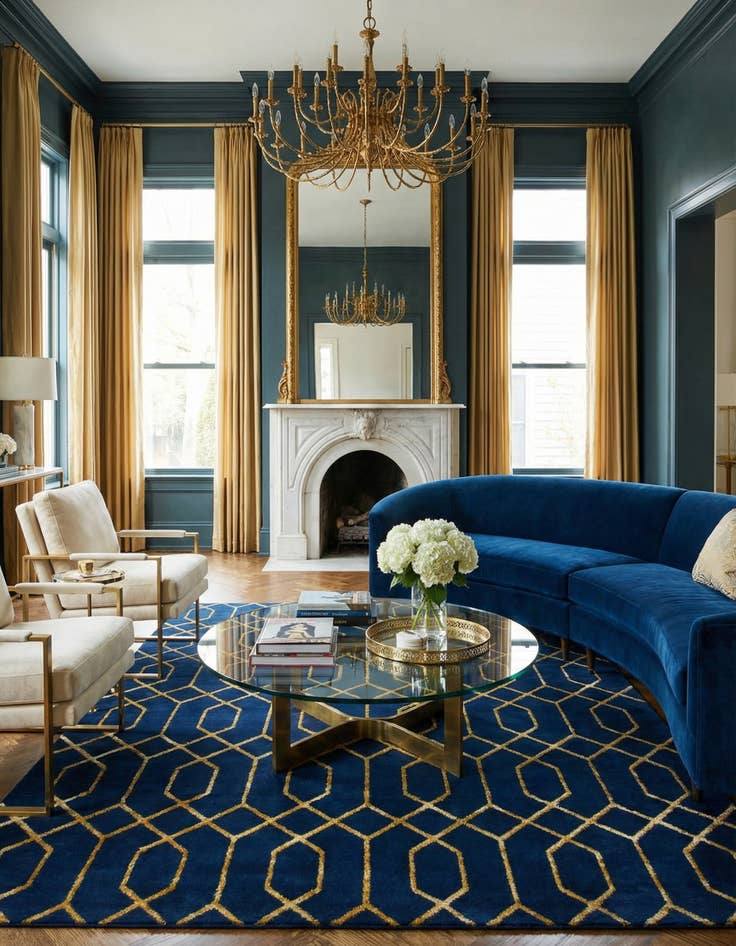 Detail image of 10' x 14'  Marilyn Monroe&trade; Glam Trellis Rug