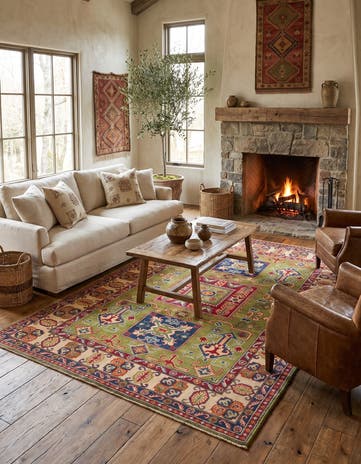 5' x 6' 9 Hand Knotted Kazak Rug