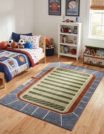 4' x 6' Sports Washable Rug