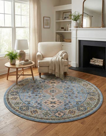 5' 3 x 5' 3 Kamala Washable Round Rug