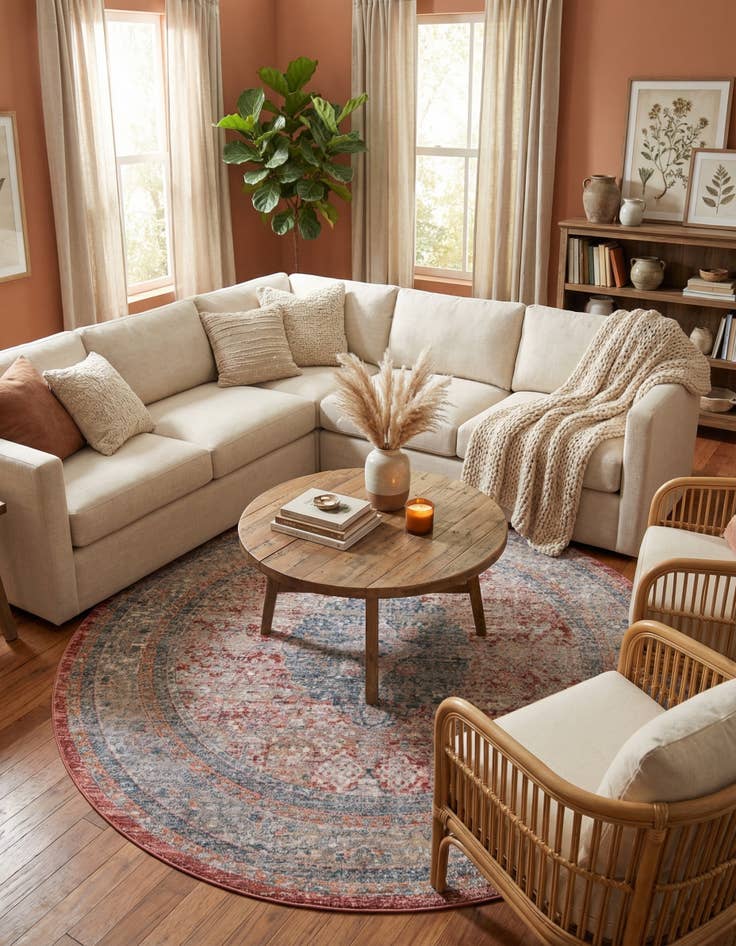 Detail image of 6' x 6' Noble Round Rug