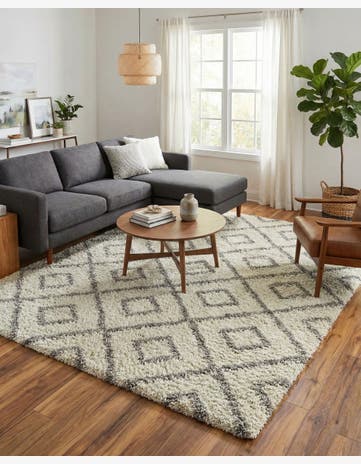 10' x 10' Trellis Shag Square Rug