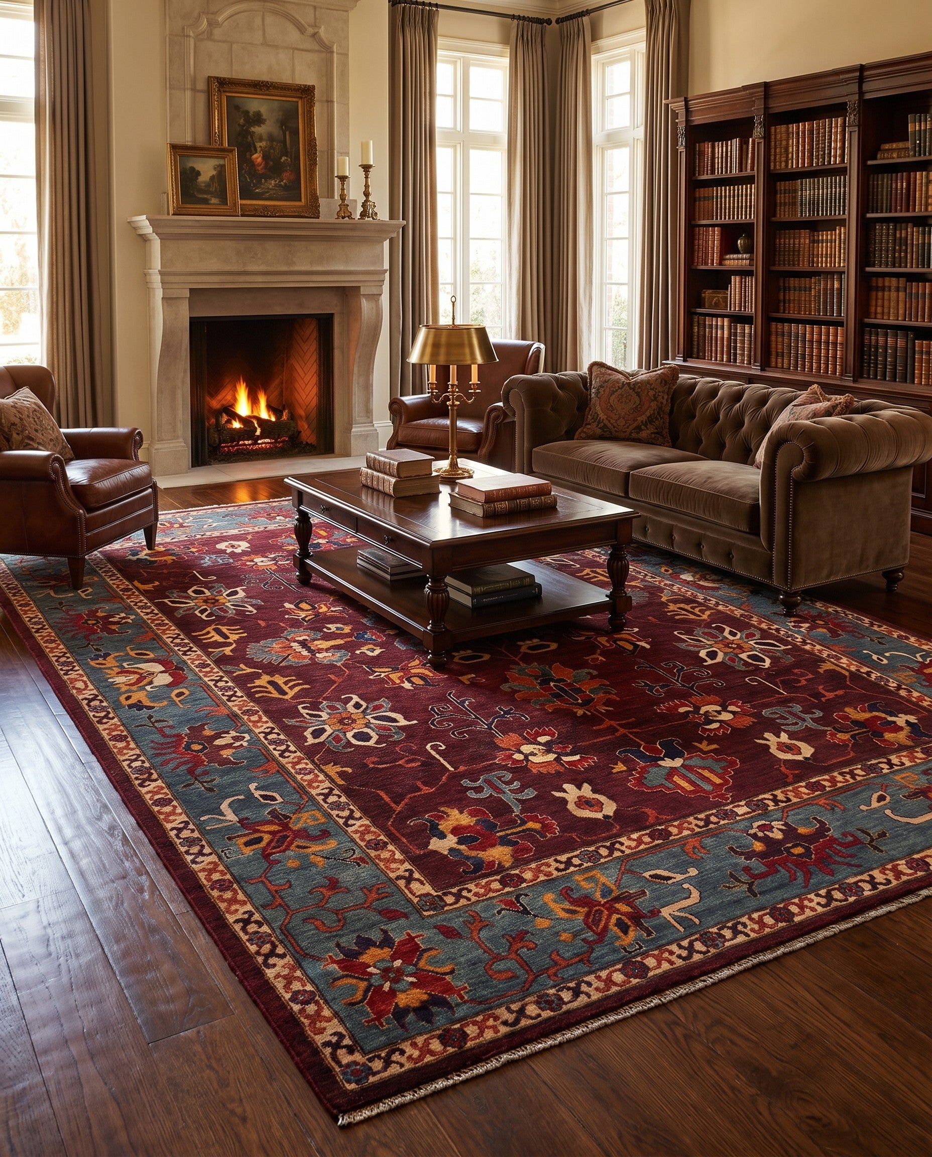 8' 2 x 11' 6 Hand Knotted Heriz Rug