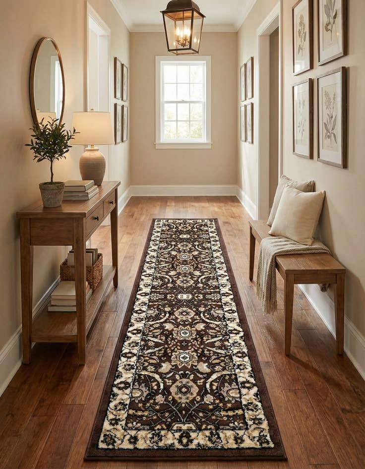 Detail image of 2' x 8' 2 Isfahan Design Runner Rug