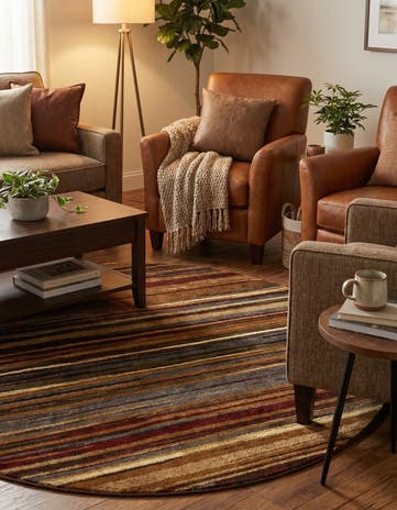 5' 3 x 5' 3 Cafe Round Rug