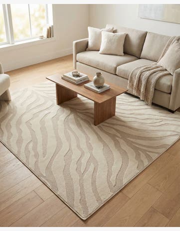 Ivory Contour Square Rug