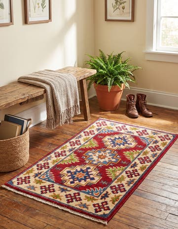 2' x 3' 1 Hand Knotted Kazak Rug