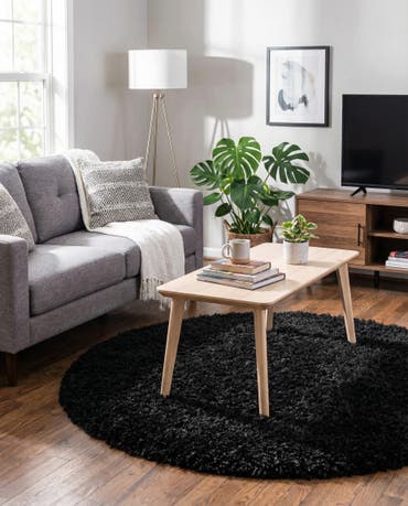  4' x 4' Infinity Shag Round Rug