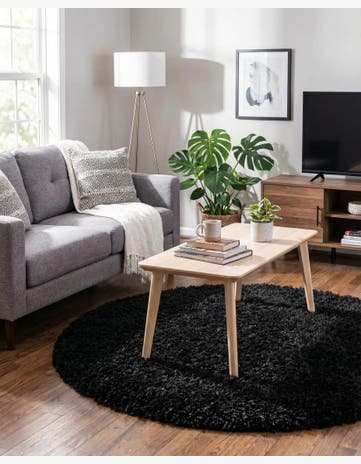 4' x 4' Infinity Shag Round Rug