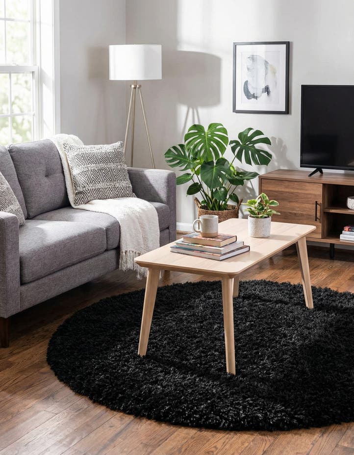 4' x 4' Infinity Shag Round Rug
